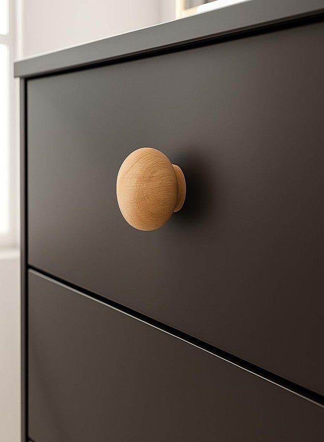 Fittingo Steam Beech Wood Drawer Knob/Cabinet Door Handle/Door Knobs/Knob for Drawers/Wardrobe Handle (1.5 Inch) Pack of 4 - Image 1